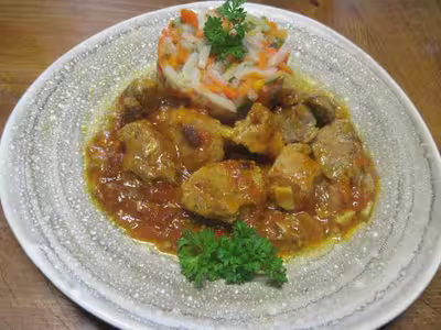 Sauté de porc à la sauce tomate