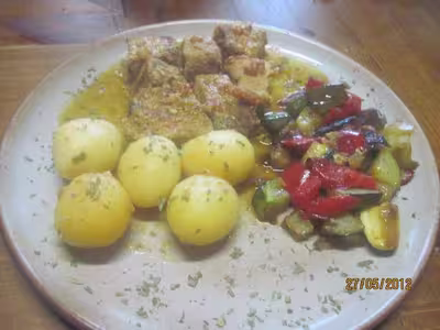 Sauté de rôti de porc aux légumes et cumin