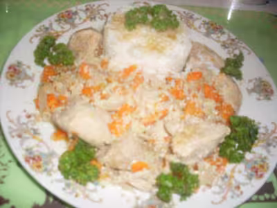 Sauté de porc au riz et au curry par Tatie21
