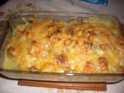 Gratin aux quenelles et poissons