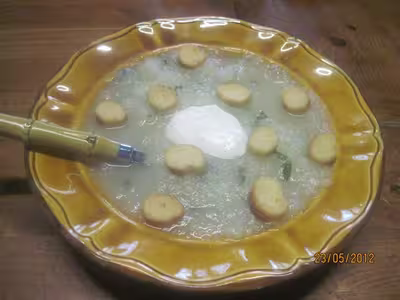 Soupe aux navets et céleri, au micro-ondes