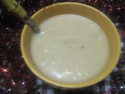 Soupe au radis noir et poitrine fumée