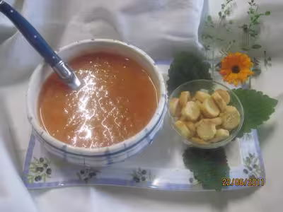 Soupe aux tomates au micro-ondes
