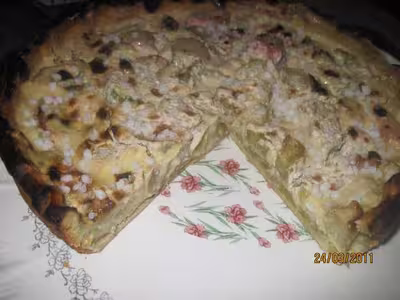 Tarte à la rhubarbe et crème fraîche
