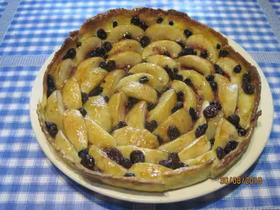 Tarte aux brugnons blancs,