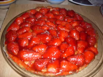 Tarte aux fraises à la crème d'amandes