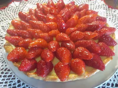 Tarte aux fraises à la crème pâtissière