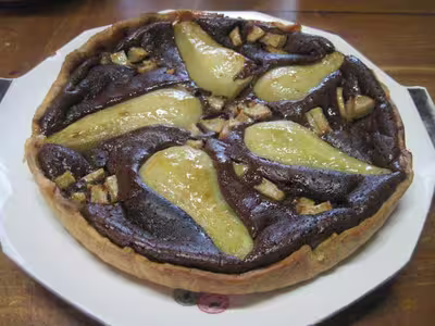 Tarte aux Poires au Chocolat et Crème