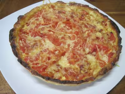 Tarte aux tomates à la crème moutarde