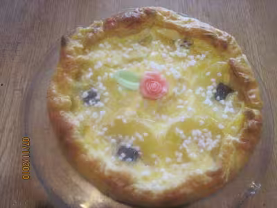 Tarte à la crème vanille à l' ananas