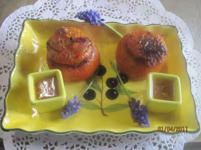 Tomates farcies avec une sauce salsa par Tatie21