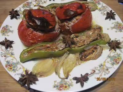 Tomates et poivron farcis