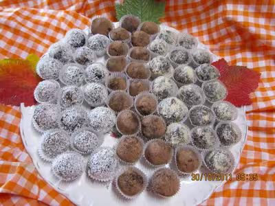 Truffes au chocolat noir