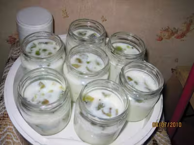 Yaourts aux kiwis verts