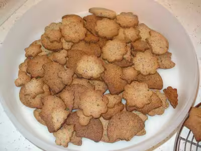 Petits gâteaux de noël : sablés au chocolat fondu