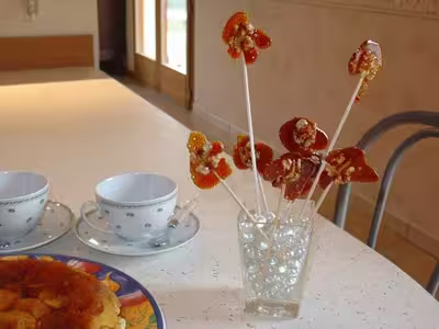 Sucettes noix caramel