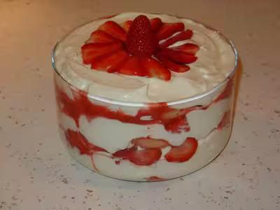 Crème de tiramisu aux fraises