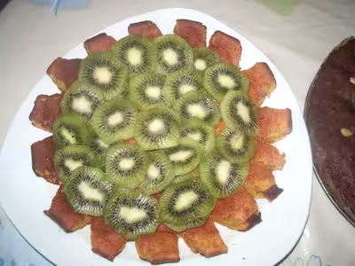 Gâteau citrouille décor kiwi