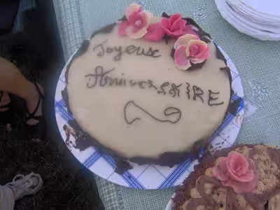Gâteau anniversaire au chocolat blanc