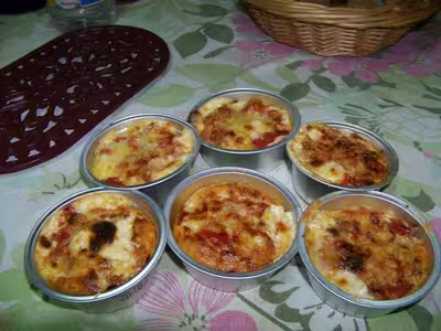 Ramequins aux oeufs garnis par myrtillette