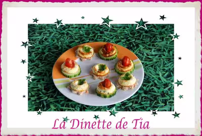 Mini savarins de dinde sur canapé