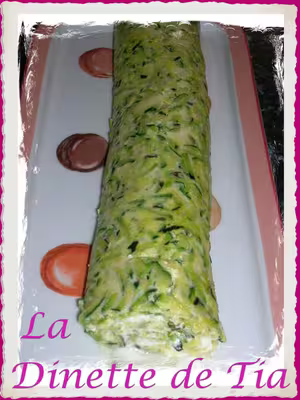 Roulé aux courgettes, petit billy et basilic