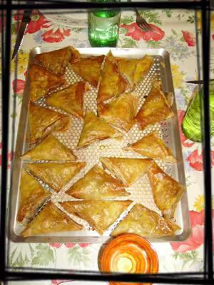 Triangles croustillants poireaux et chavignol