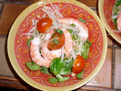 Salade de crevettes au soja