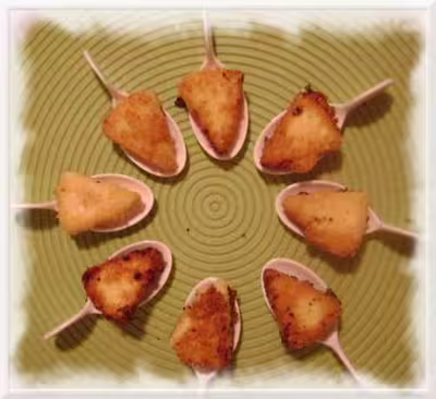 Amuse-bouche. Vache qui rigole panée