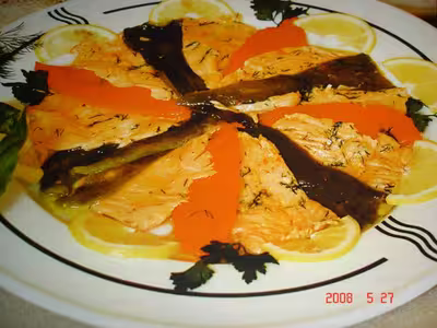 Duo de saumon et poivrons aux essences méridionales