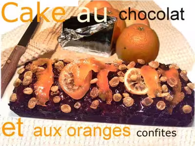 Cake au chocolat et aux oranges confites