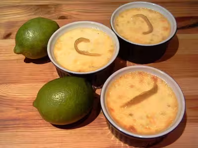 Crèmes prises en pot au citron vert