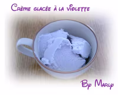 Crème glacée à la violette