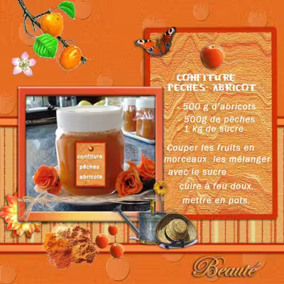 Confiture de pêches-abricots