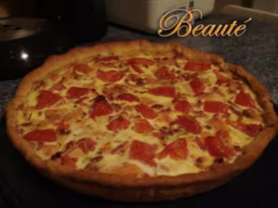Quiche au saumon, lardons et poireaux par beaute