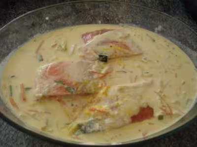 Recette WW : Saumon aux poireaux et sa julienne