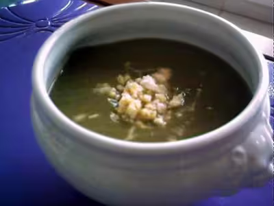 Velouté d'oseille aux oeufs durs