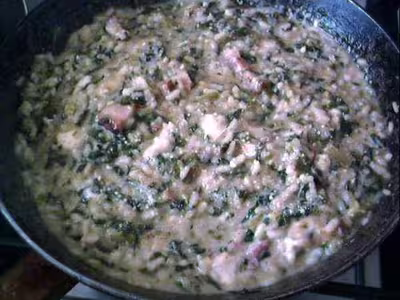 Risotto aux épinards et à la laitue
