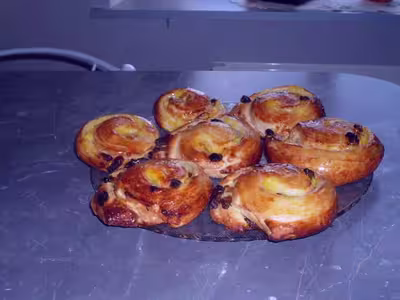 Escargots sucrés, crème pâtissière à l'interieur
