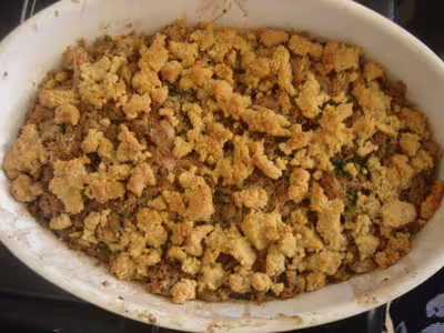 Crumble de tomates au thon