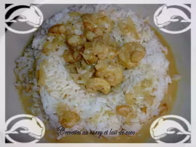 Crevettes et leur sauce curry/coco par La Folie des Ongles