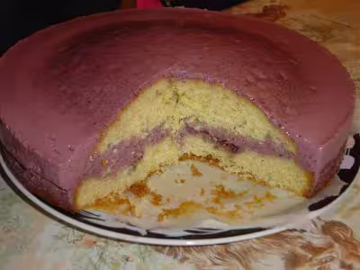 Gâteau bavarois aux framboises