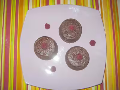 Fondant au chocolat au coeur de framboises