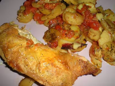 Poulet aux pommes de terre à la provençale par salamandrerose