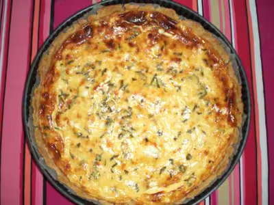 Tarte au chèvre et à la menthe