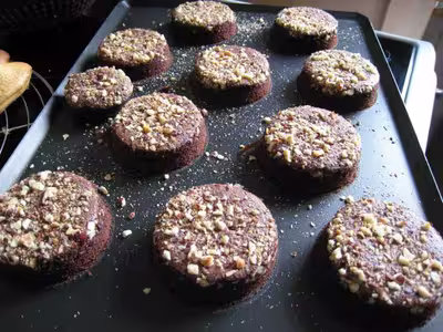 Thermomix:Brownies au chocolat et ganache noisettes