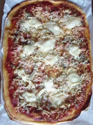 Recette de pâte à pizza extra :