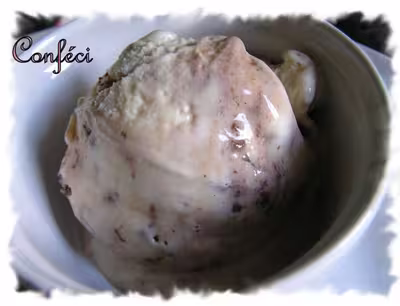 Glace vanille marbrée chocolat