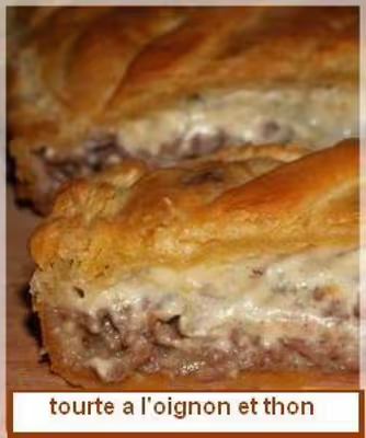 Tourte à l'oignon et thon