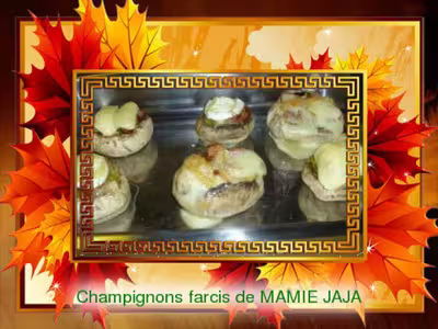 Champignons farcis à la fondue de poireaux